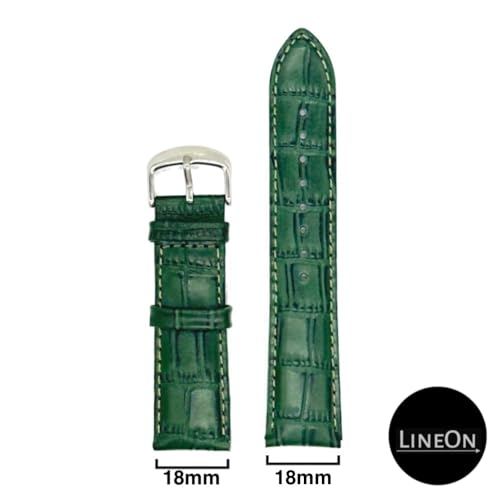 Image of Lineon Half Padded Premium Leather Mens & Womens Watch Strap For Branded Watches Compitable with Titan, Timex, Casio, Sonata and All premium Watches Tool and Pins Include