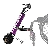 車いす用電動牽引器 電動車椅子変換キット 自走式および輸送用車椅子用 250W車いす用電動アシストユニット 20km/h 25kmの範囲,金