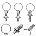 jojofuny 9pcs Stainless Steel Spring Plungers Non Lock-Out Type Mechanical Fasteners for Industrial Applications Easy to Use Pull Design Silver Finish