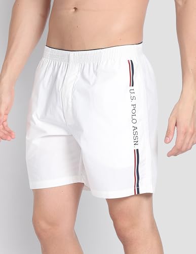 Image of U.S. Polo ASSN. Men's IYAX Brand Stripe Dual Pocket Boxers