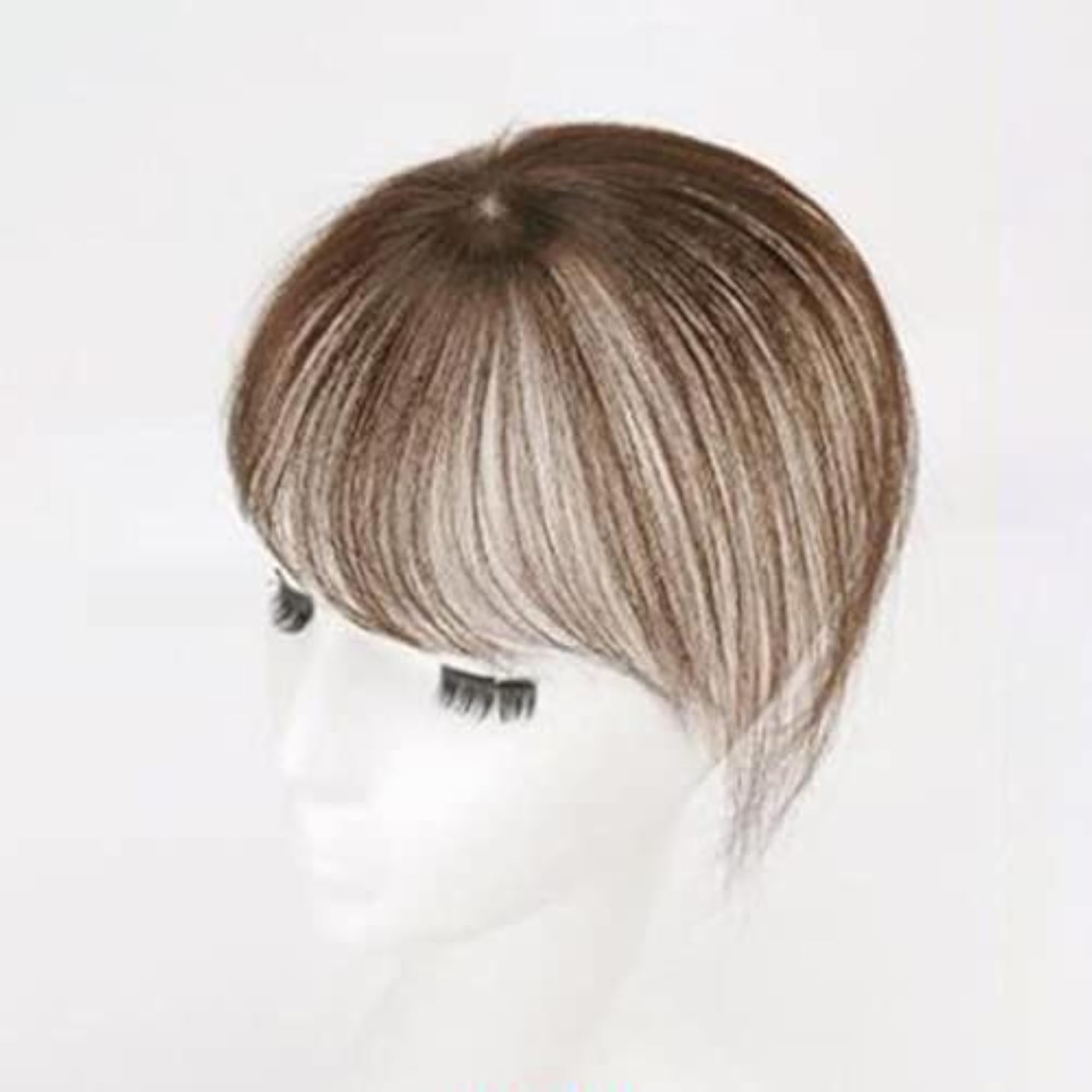 3D Air Bangs Clip-in Fringes Hair Extensions, Light Brown