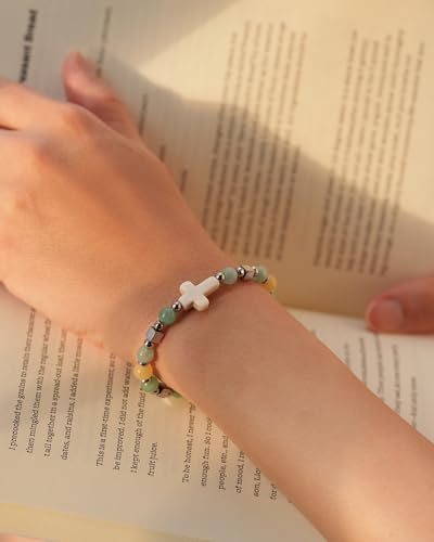 Teen Girl Gifts Trendy Stuff Cute Cross Bracelet Christian Bracelets, WWJD Bracelets for Girls, Birthday, Baptism, First Communion, Confirmation or Graduation Gifts, Cross Bracelet for Women3