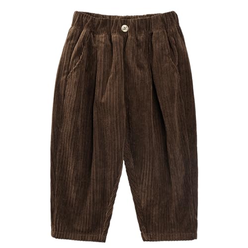 Volunboy Jungen Hose Kordsamt Baggy Freizeithose mit Elastischem Bund und 3...