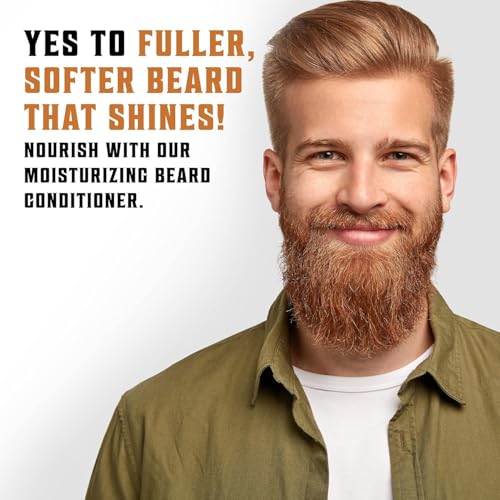 Viking Revolution Beard Wash & Beard Conditioner Set with Argan & Jojoba Oils - Softens and Strengthens - Natural Sandalwood Scent - Beard Shampoo with Beard Oil (17 oz) - Image 5