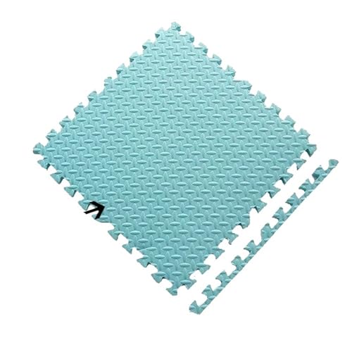 DYYEUAVT Esterilla De Fitness Alfombra Gruesa for niños, Suelo de Espuma, Costura for niños, Gateo, Escalada, hogar, Dormitorio, Sala de Estar, Tatami, 8 Uds. Alfombra Espuma Suave(Light Blue)