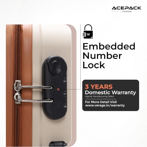 Image of ACEPACK - MEGATRON Set Of 3 Pieces (Small + Medium + Large) Trolley Bag, Lightweight Luggage Suitcase With Spinner 8 Wheel, Unbreakable Polypropylene Hard Shell, In-Built Number Lock, 3 Years Warranty