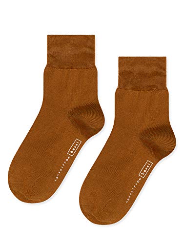 Hansel from Basel Trouser Crews, Womens Mercerized 100% Cotton Thin Basic Trouser Socks
