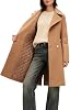 Abrigo largo para mujer con solapa con muesca, abrigo cruzado, abrigo de otoño e invierno clásico casual 8