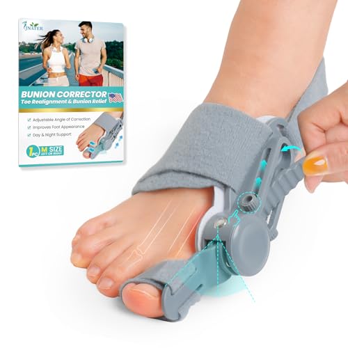 JNATER Bunion Corrector for Women & Men - Adjustable Toe Straightener for Bunion Relief, Upgraded Press-Button Orthopedic Bunion Splint, Fit for Left/Right Feet (1Pc)