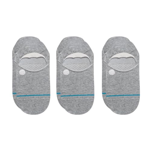 Image of Stance Icon Classic Casual No Show Socks 3-Pack, No Slip Grip - Cotton Blend - Light Cushioning - Arch Support