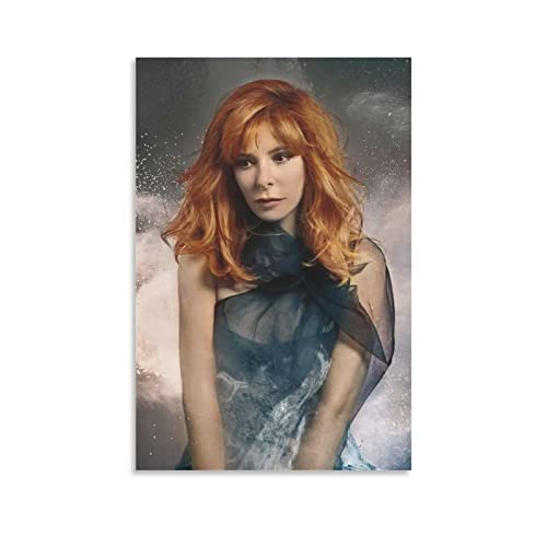 Peinture sur toile Mylène Farmer poster d'art 40x60cm pour intérieur chic