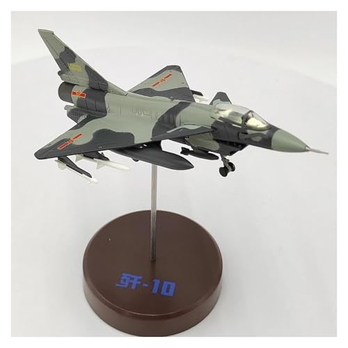 J-10 fighter jet miniatura de aleación militar para escritorio 5