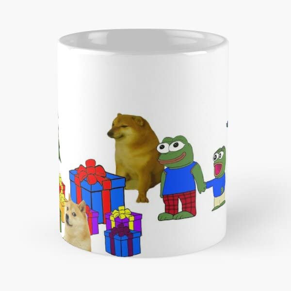 Pepe Christmas Merry Christmas Coffee MUG Print Double-Sided White Ceramic MUG Tea Cup For Christmas Holiday - 11 Oz 15 Oz Customize