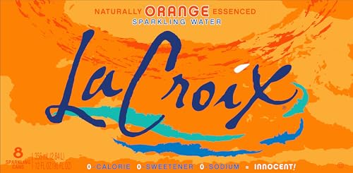 La Croix Sparkling Water, Orange, 12 Fl Oz (pack of 8)
