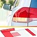 Patelai 2 Rolls 3.94 ft X 11.81 Inches Self Adhesive Repair Light Tape Auto Tail Light Tape Fog Lights Tint Tape Headlight Lens Tape (Red, Clear)