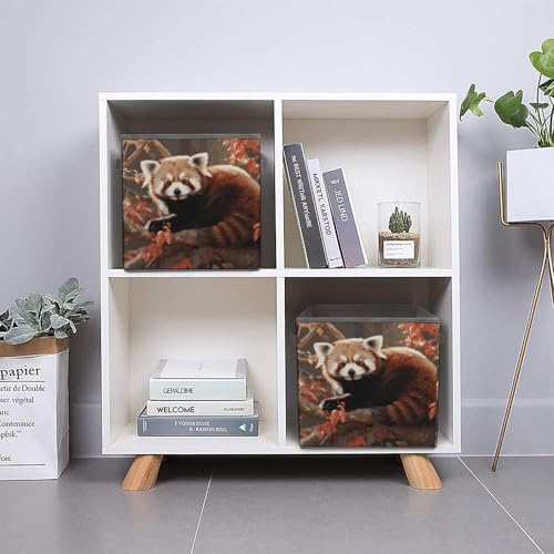 Panier de rangement pliable panda rouge contre le desordre - 6
