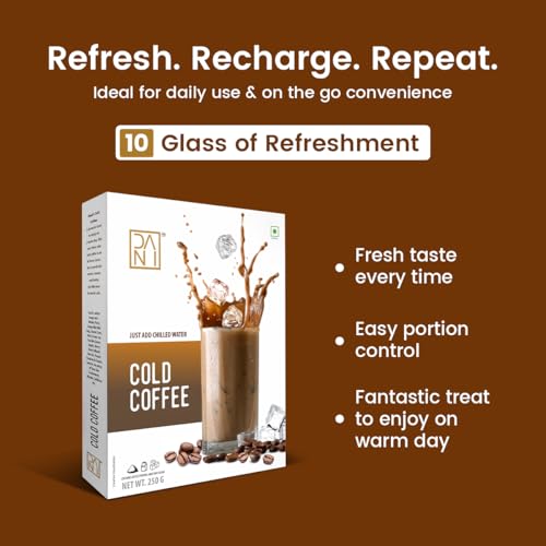 Image of Dani Cold Coffee | Instant Chilled Cold Coffee Mix | Preservative Free Refreshing Beverage | No Artificial Additives | Quick Easy Ready In Minutes Anytime Enjoy Smooth Rich Cafe Style Taste Daily Now