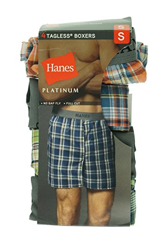 Hanes Men's 4-Pack Platinum Woven Boxer2