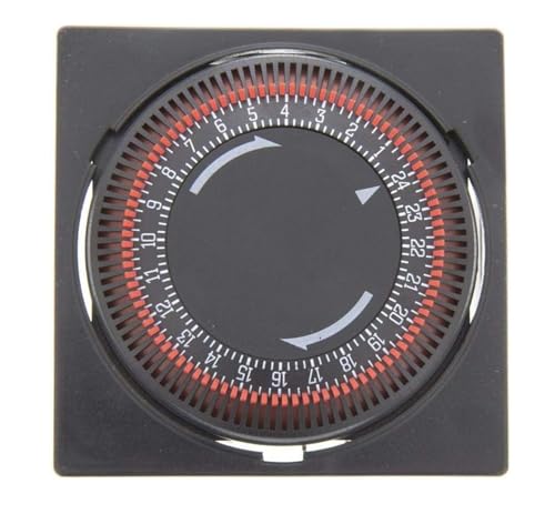 Reloj Temporizador Programador Horario 24h | Ciclos de 15 min | Capacidad 16A | Formato Encastrable Circular/Cuadrado | Control de Desescarche