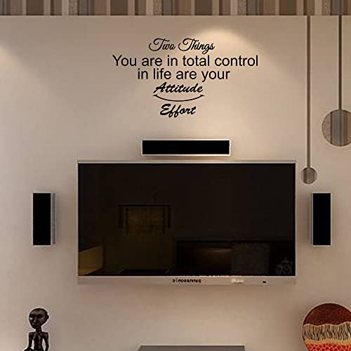 Fencosyn Two Things You Are In Total Control In Life Are Your Attitude Effort Inspirational Quotes Vinyl Wall Decals Stickers For Living Room Office Home Decor #TOP4