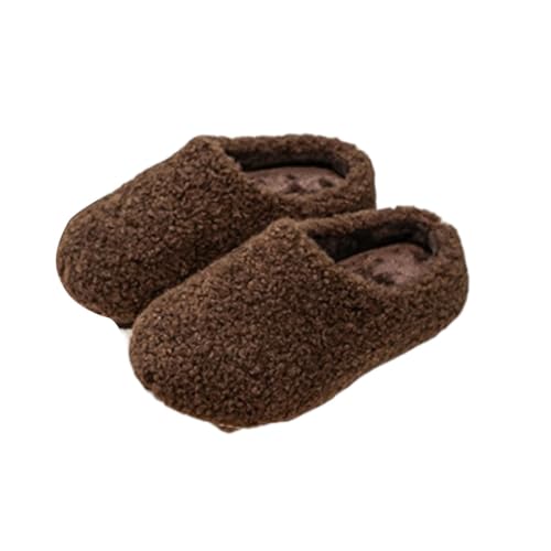 Toddler Fuzzy Slippers Sherpa Fleece Lined Slip On House Shoes For Kids - image 3