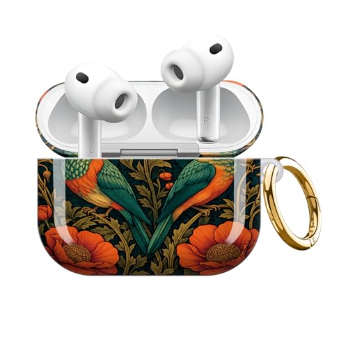 AirPod Pro 3�P�[�X�ɑΉ��B�ϏՌ��ی�J�o�[(�L�[�`�F�[���t��)�A���C�����X�[�d�P�[�X�AAirPod Pro��3����p�̃g�����f�B�ȃf�U�C��(���̉ԃI�����W)