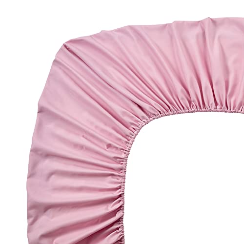 FreshCulture Queen Fitted Sheets, Bulk Pack of 6, Deep Pocket, Soft Microfiber Bottom Sheets for Home, Salons, Hotels, Queen Size Fitted Sheets Only (Dusty Pink)