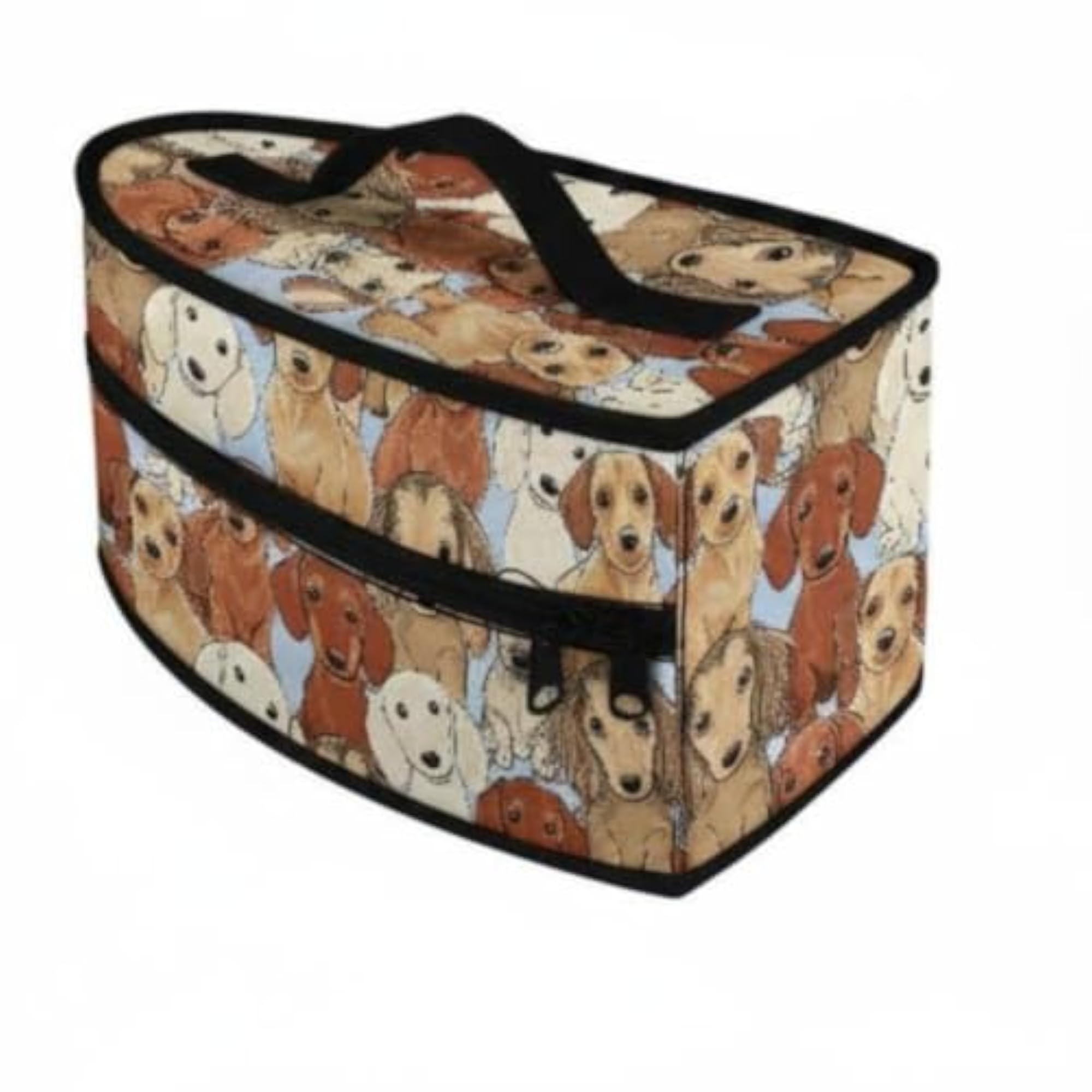 Zippered Iron Storage Bag with Floral Design