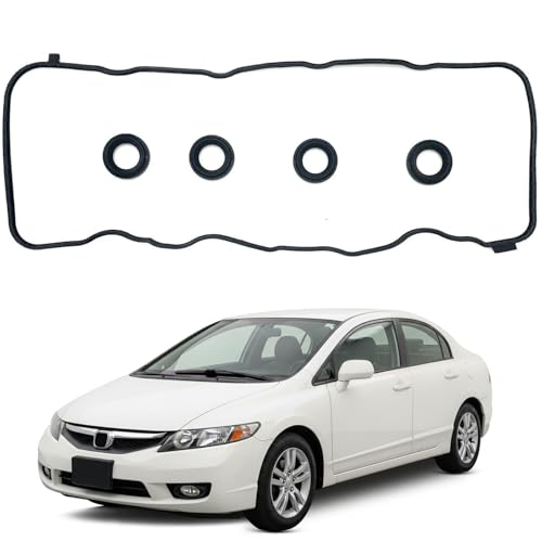 Image of VS50741R Engine Valve Cover Gasket Set Compatible with 1.8L 2006-2015 Honda Civic, 2016-2017 Honda HR-V 1.8L, 2013-2015 Acura ILX 2.0L, 2007 2008 2009 2010 2011 2012 2014 VS50563 VS 50741 R