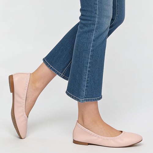 Image of LM Women's Ballet Flats Round Toe Slip On Flats Shoes Casual Dress Shoes Foldable Portable Travel Ballet Flat