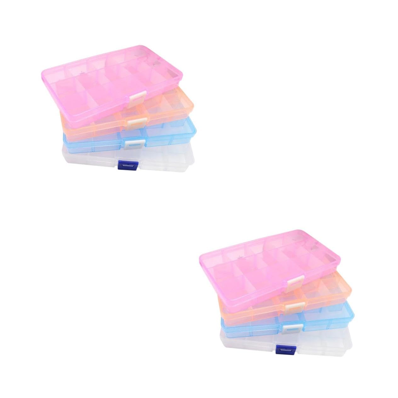 Boîte de rangement transparente plastique pour pilules organisateur de tiroir compartimenté