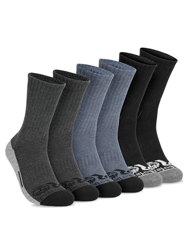 Timberland PRO Mens Work Crew Socks, Denim Combo, 9-12 US