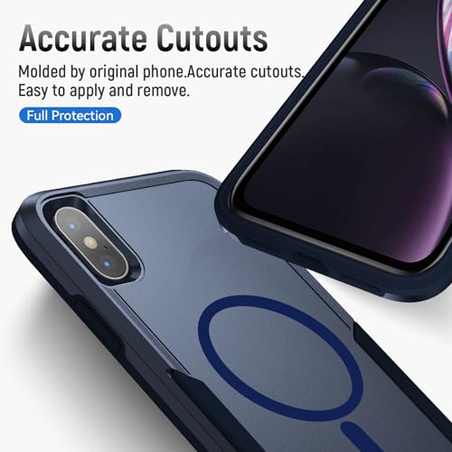 Teayoha for iPhone Xs Max Case,Fit for Magsafe Dual Layer Blue - image 5