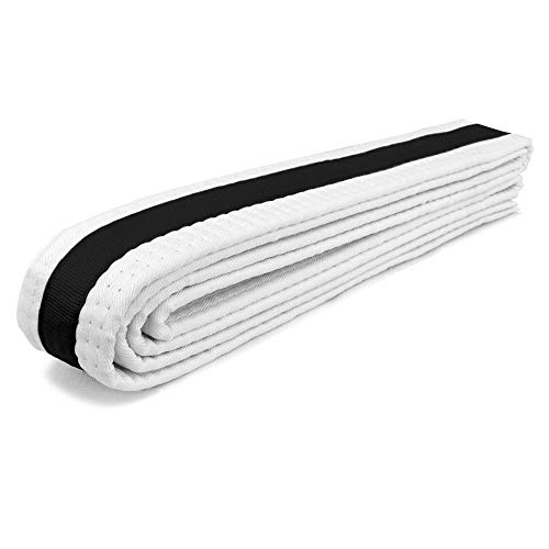 AAMA Martial Arts Belt White Belt with Mixed Color Stripe for Martial Arts - Taekwondo Karate Judo