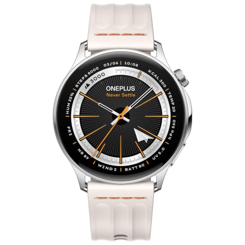 Image of OnePlus Watch Lite Smartwatch, Steel Case, Dual GPS, 10-Day Battery, Silver