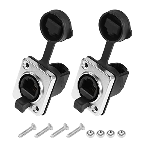 Conector Panel RJ45 YACSEJAO 90° Impermeable Pack 2 miniatura 1