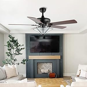 Jonathan y jyl9609a moravia farmhouse rustic iron star shade led ceiling fan with remote for bedroom living room dining room 52 5 light black  urban country home decor