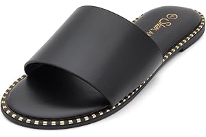 Carlena Summer Flat Sandals, Open Toe Slip-on, Suitable for Multiple Occasions