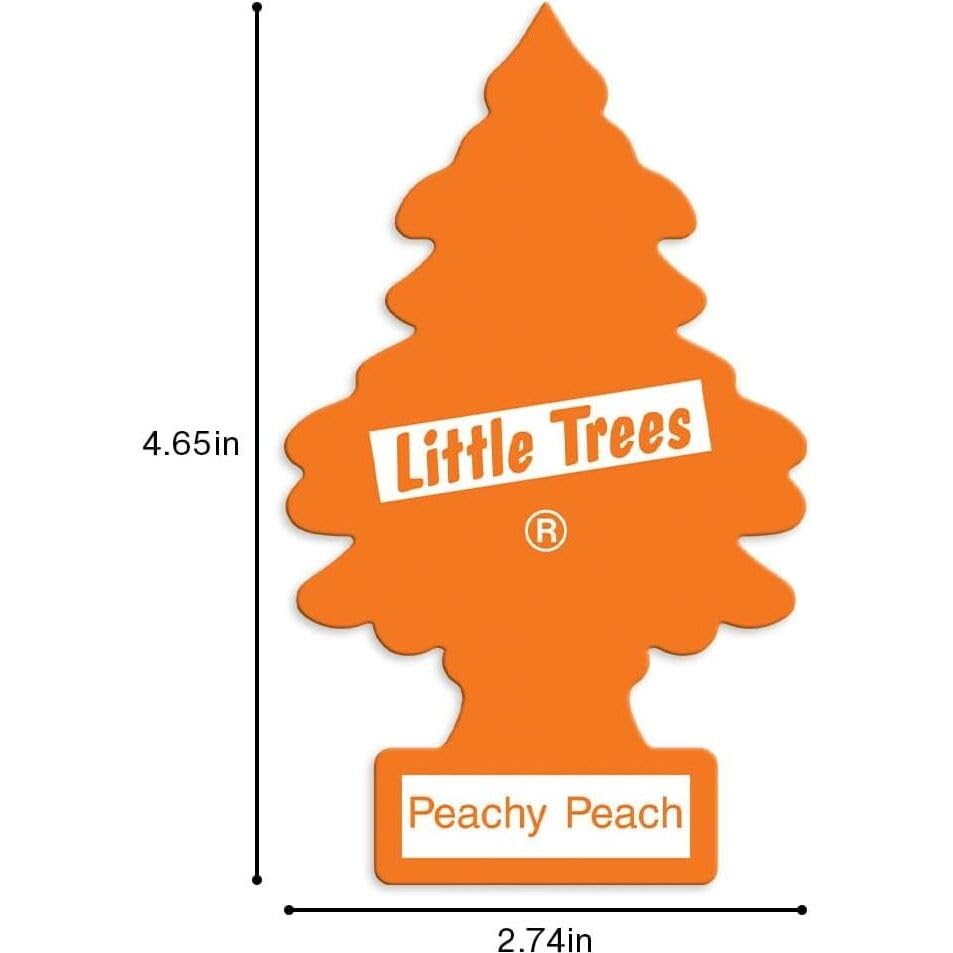Image of LITTLE TREES Car Air Freshener | Hanging Paper Tree for Home or Car | Peachy Peach | 3 Pack