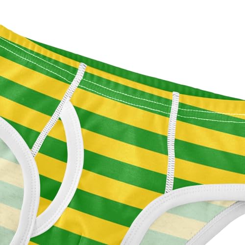 Yellow Green Stripe Toddler Boy's Underwear 2T4