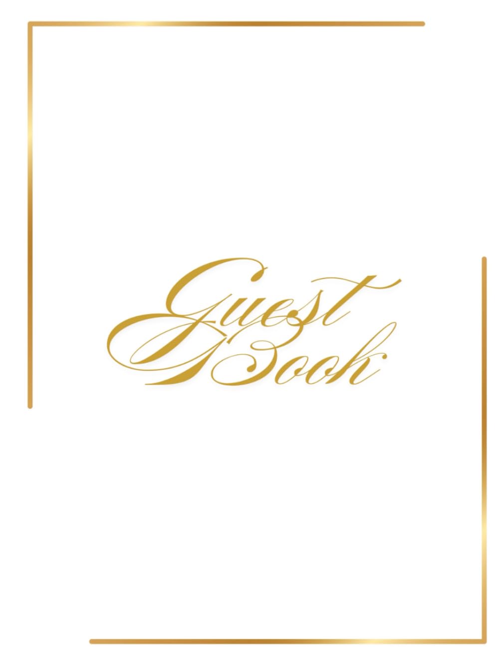 Livre d'or blanc de mariage et cérémonies religieuses avec dorures pour invités