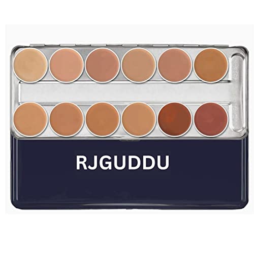 RJGUDDU 12 Colour Supra Natural Cream Concealer Palette, Lightweight, Multi-purpose, Long Lasting Concealer Color Corrector for Face Makeup Palette- Multicolor - Image 4