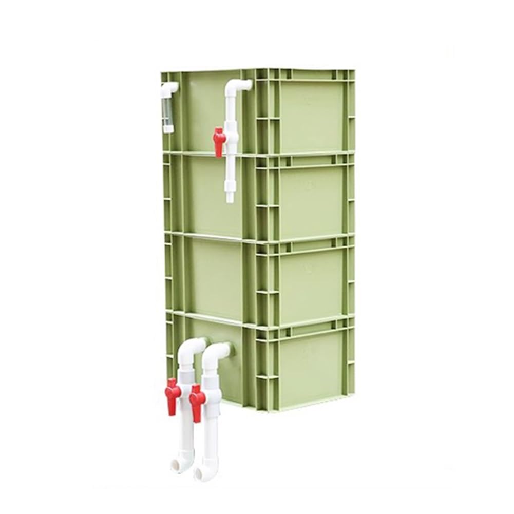 Caja de Filtro para Acuario, Caja de circulación para peceras, Sistema de circulación de Agua Externo, Kit de Filtro Grande para estanques (Bomba y Material filtrante no incluidos)