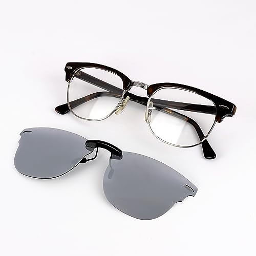 Image of Polarized CLIP-ON Sunglasses for Ray-Ban Clubmaster RB5154 (RX5154) 51-21-145