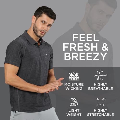 Image of Men's Lightweight Dry Rush Tech Polo | Moisture-Wicking, Breathable, Stretchable, Wrinkle-Resistant, Quick-Dry, Anti-Odor