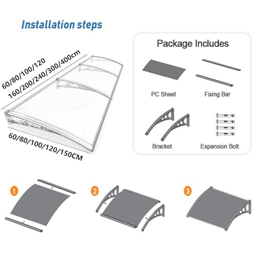 Auvent extérieur polycarbonate de qualité supérieure pour fenêtre