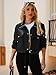 UEAL Bomber Jacket Women Trendy Early Fall Fashion Full Zip Light Cropped Jackets 2026 Medium Black