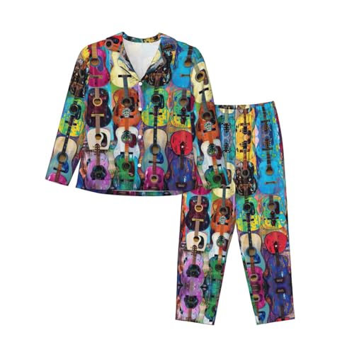 Pyjama guitare acoustique doux pour stopper le froid nocturne avec confort