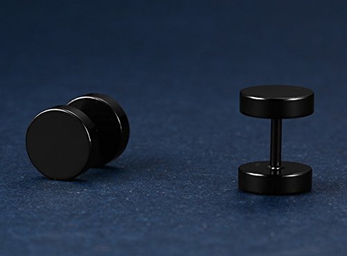 Xusamss Punk Body Piercing Titanium Steel Round Barbell Stud Earrings4