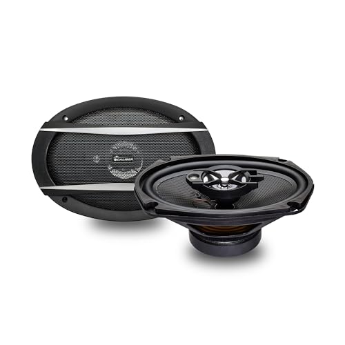 Caliber Haut Parleur Voiture - 2X Enceinte Voiture 150 Watt - Support de Montage Inclus - Noir - Haut-Parleur Ovale 6 x 9 inch (15 x 23cm)